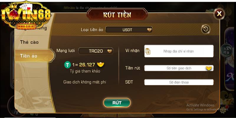 Giao dịch rút thưởng IWIN68 qua tiền ảo đơn giản, an toàn