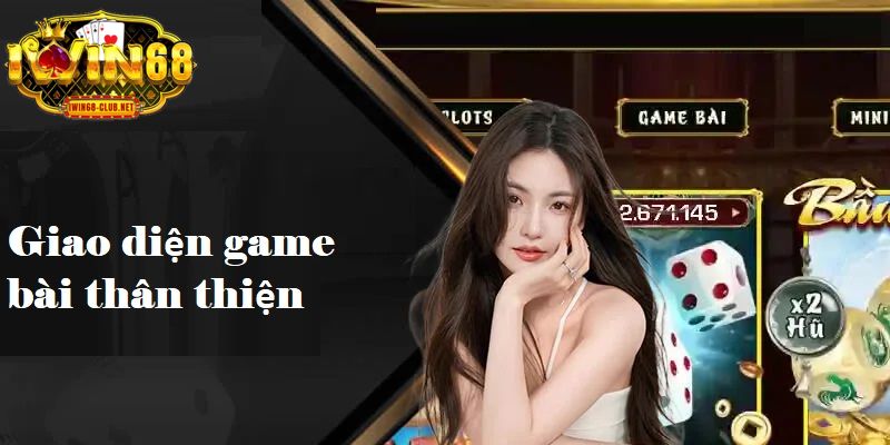 Giao diện tham gia game tại IWIN 68 thân thiện