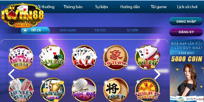 IWIN68 Club cung cấp đến người chơi đa dạng game bài