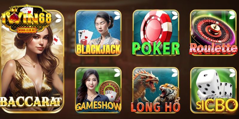 Sảnh game cung cấp đa dạng game chơi hấp dẫn